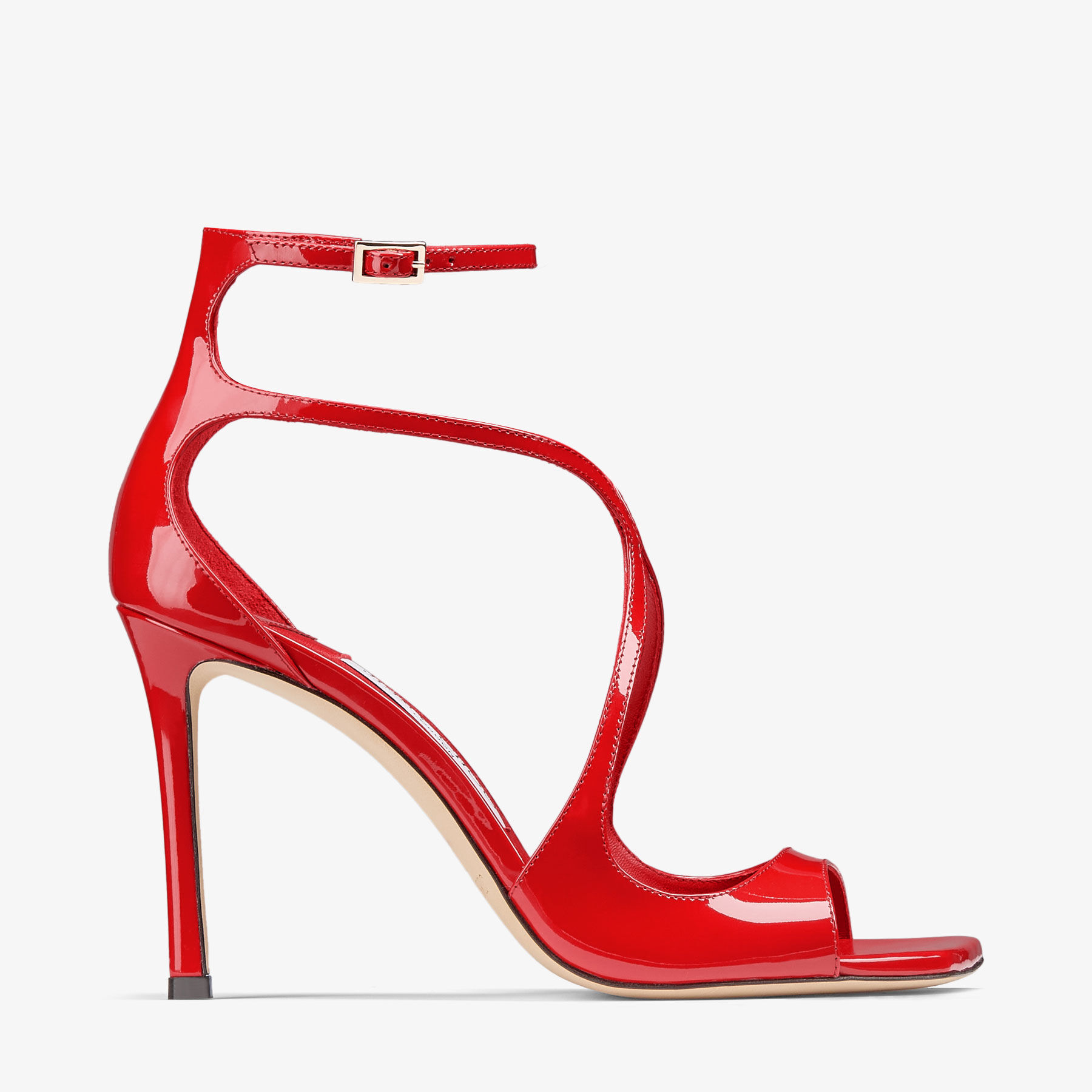 Shop Jimmy Choo Azia 95 In Postbox Red