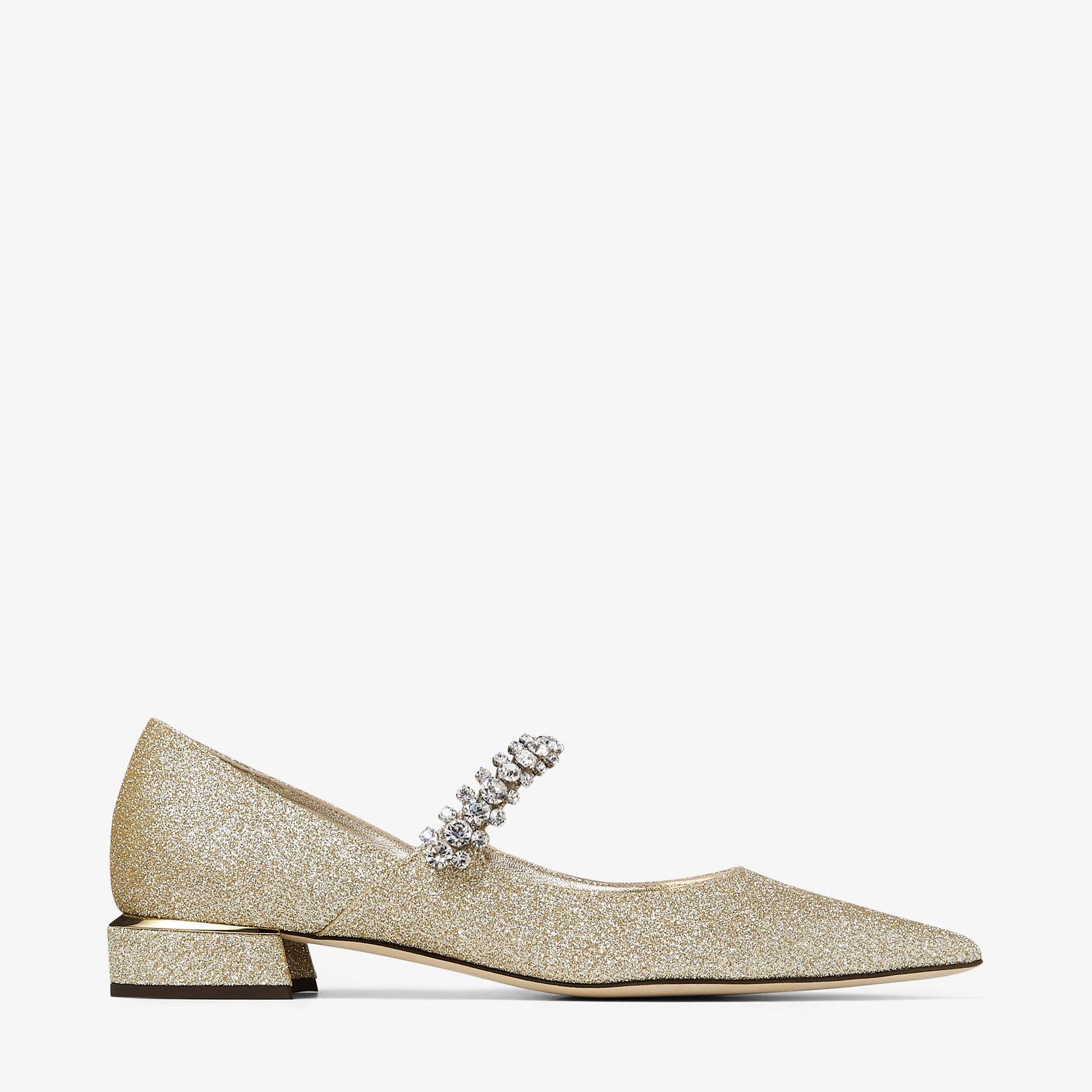 Shop Jimmy Choo Bing Pump Flat In Silver