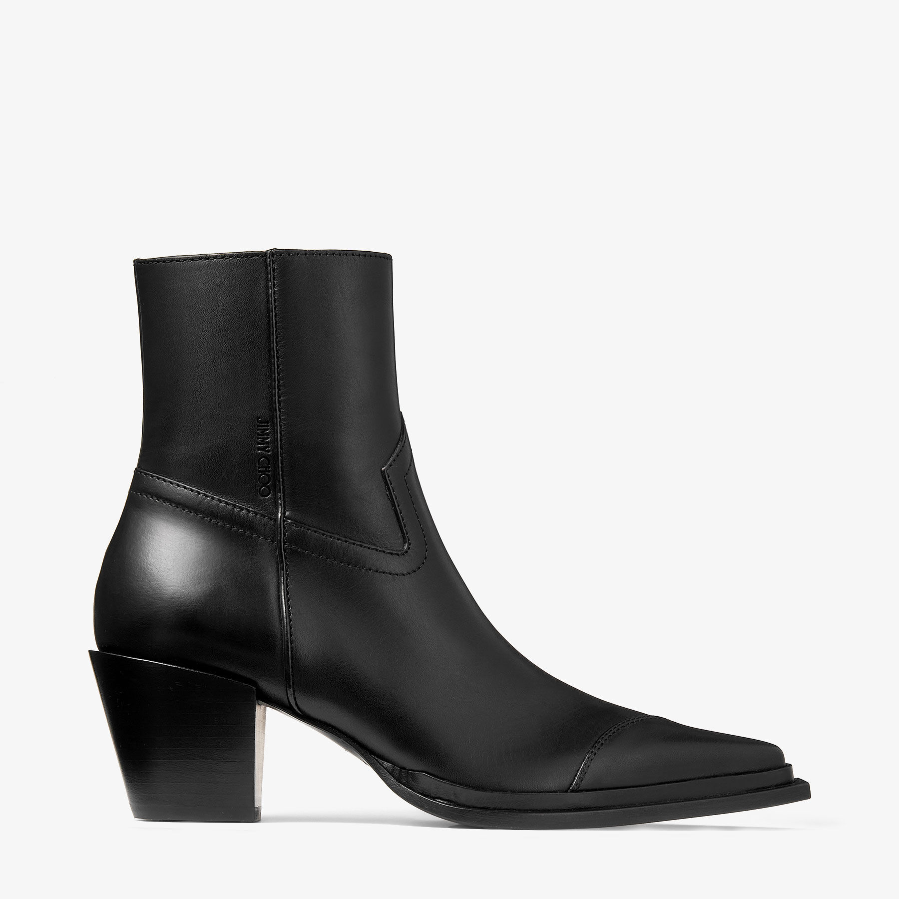 Shop Jimmy Choo Cece Ankle Boot 60 In Black