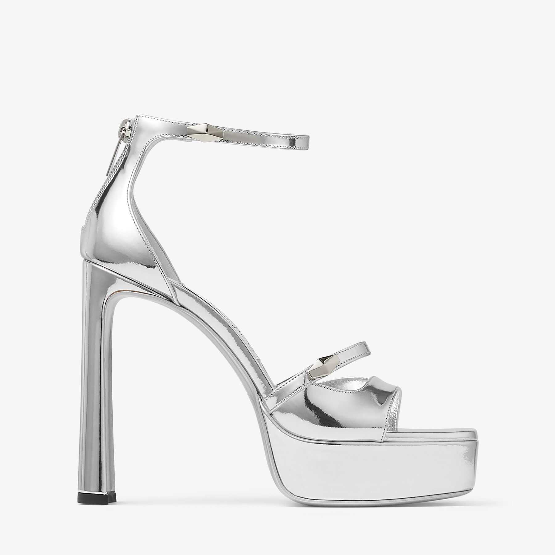 Shop Jimmy Choo Claressa Platform 125 In Silver