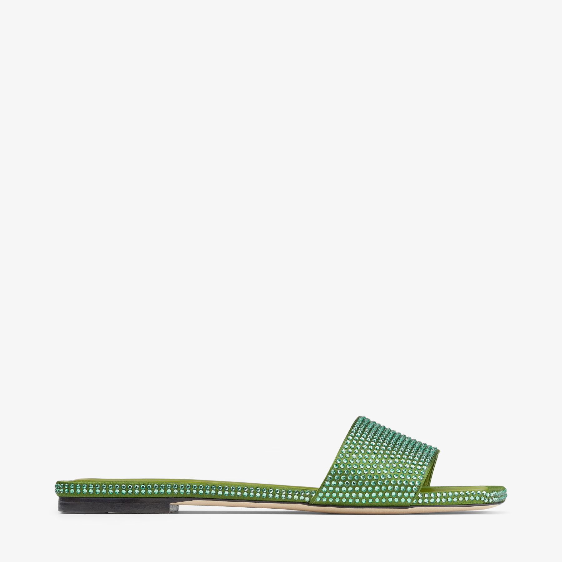 Shop Jimmy Choo Clovis Flat In Matcha/matcha