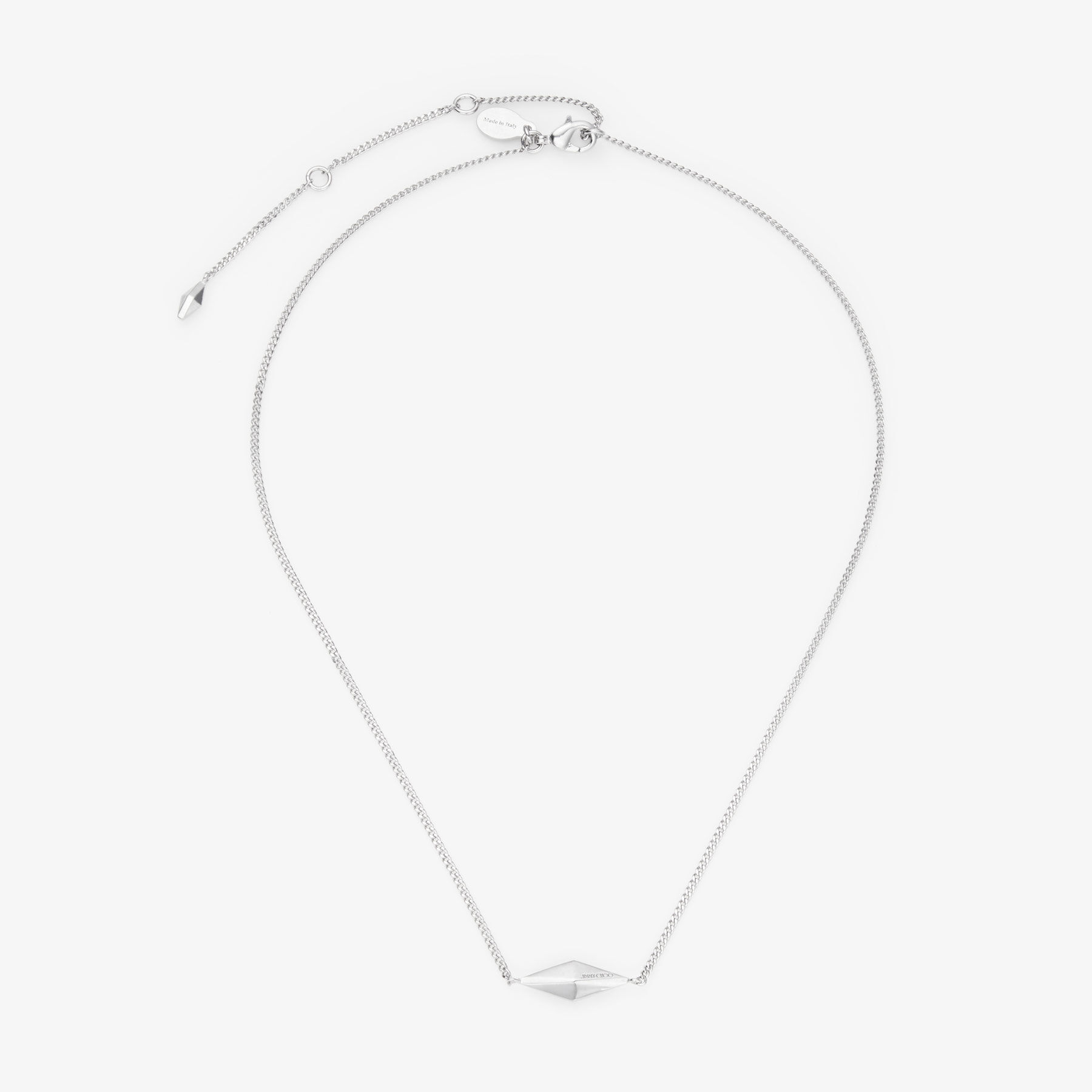 Shop Jimmy Choo Diamond Fine Chain In Antikes Silber