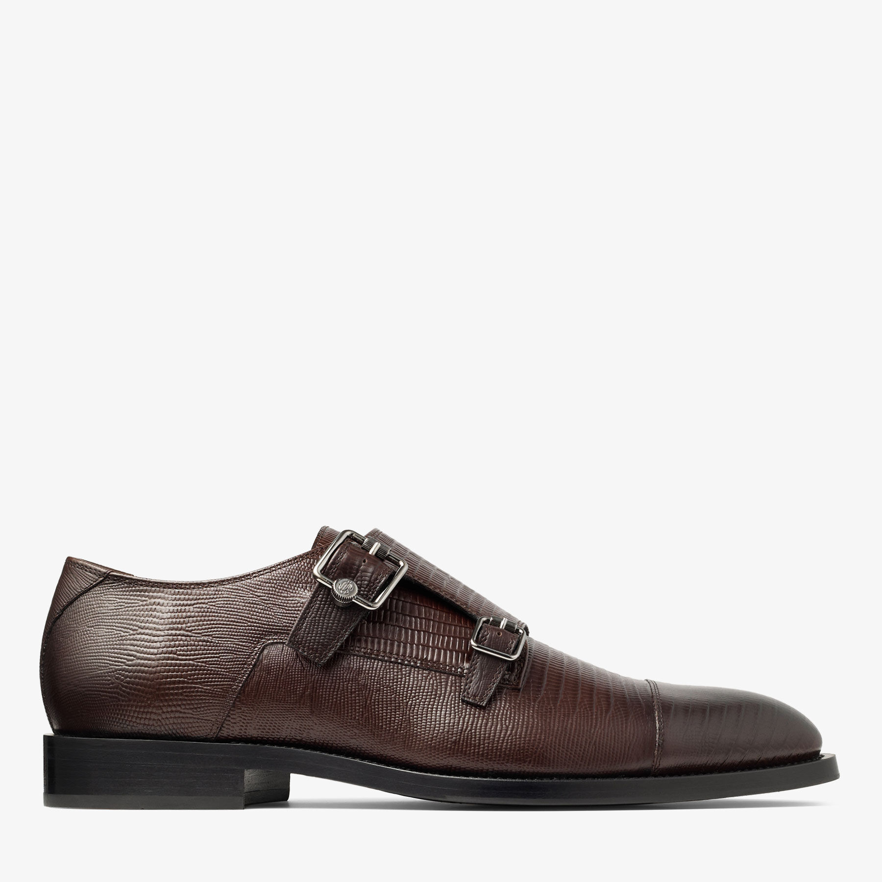 Jimmy Choo Finnion Monkstrap In Kaffee