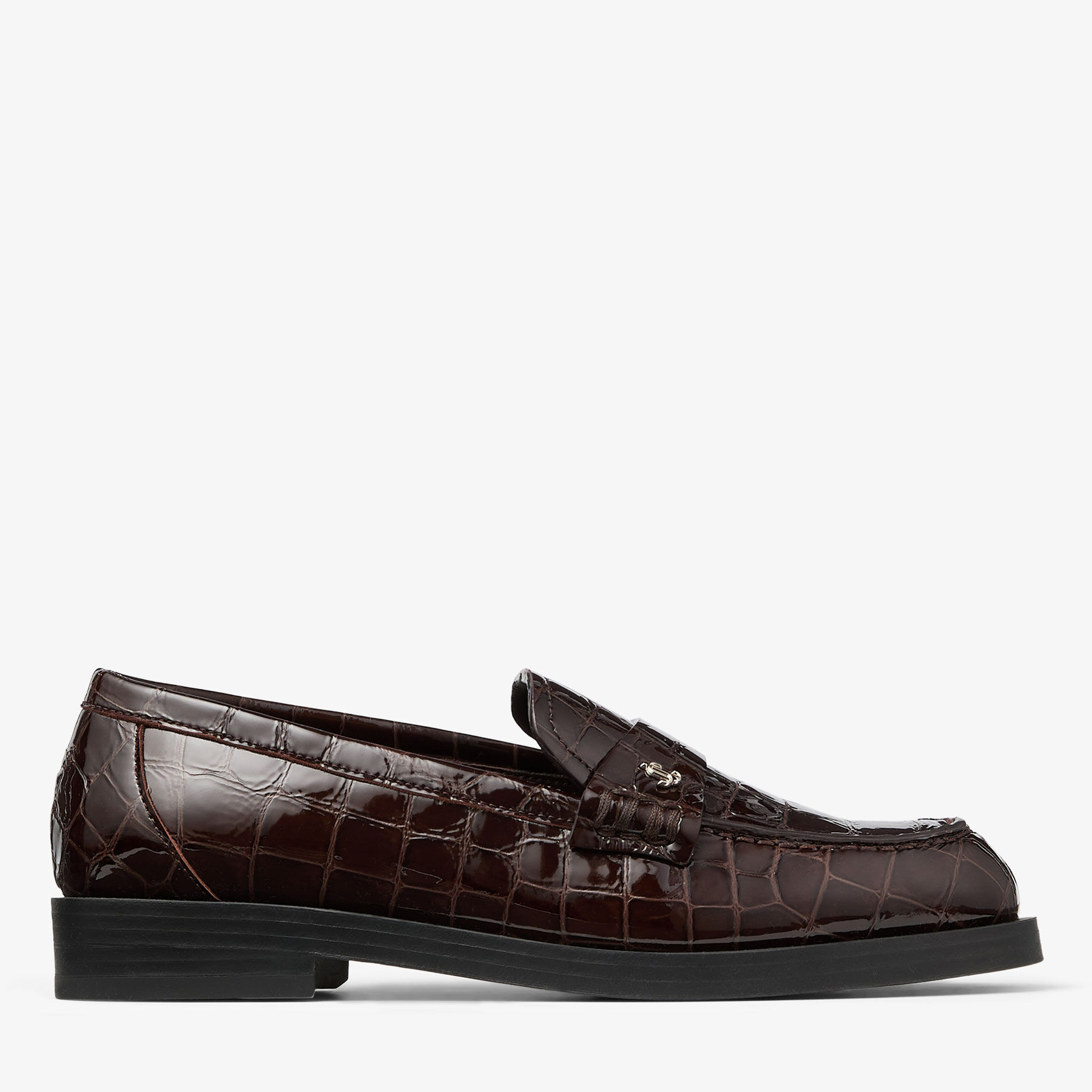Jimmy Choo Ivy Crocodile-embossed Loafers In Multi
