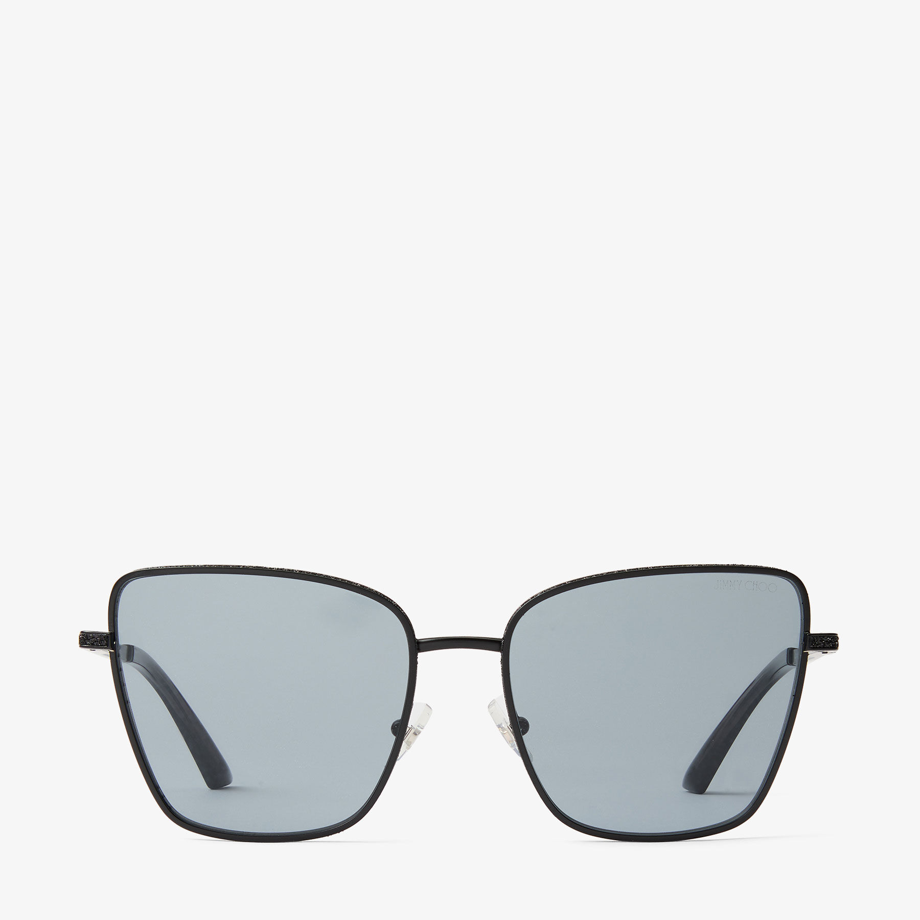 Jimmy Choo Orli Matte Black Square Sunglasses E3001 Matte Black One Size In Black