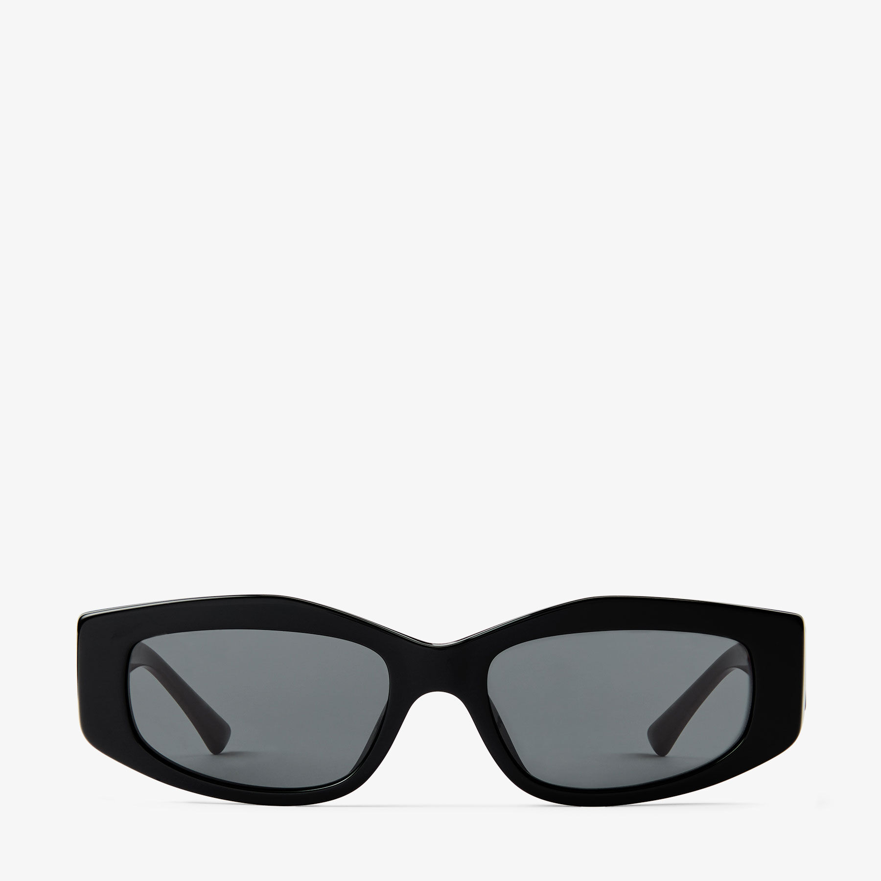 Jimmy Choo Uma Black Geometric Sunglasses Black One Size In Black