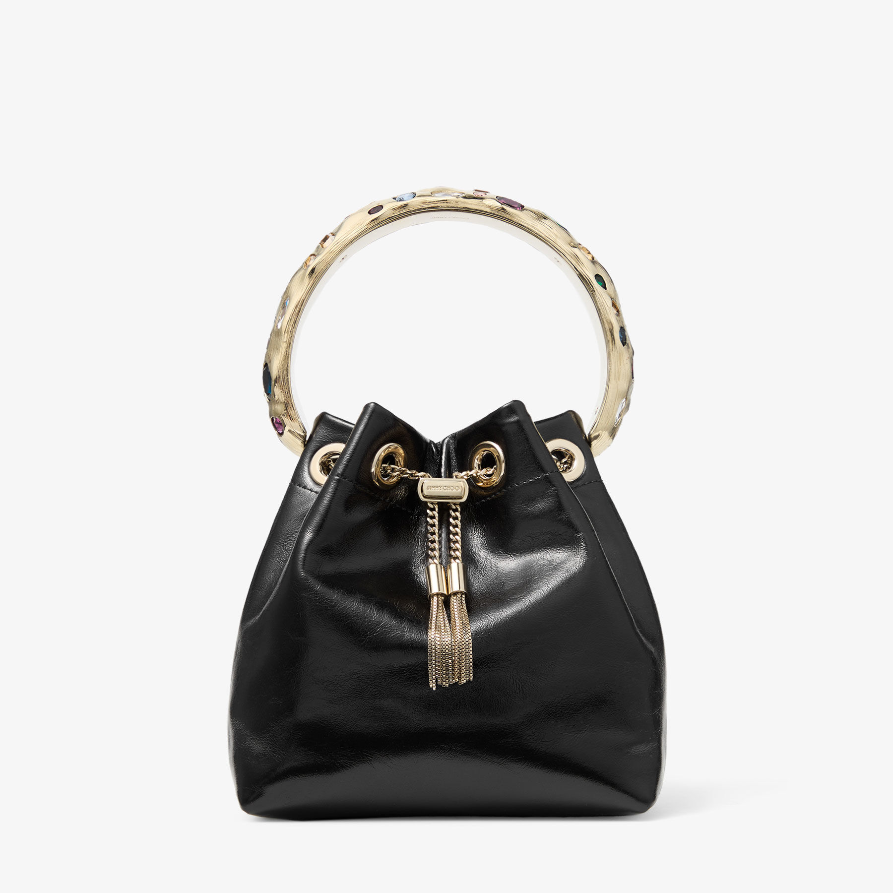 Jimmy Choo Bon Bon Black Top Handle Bag