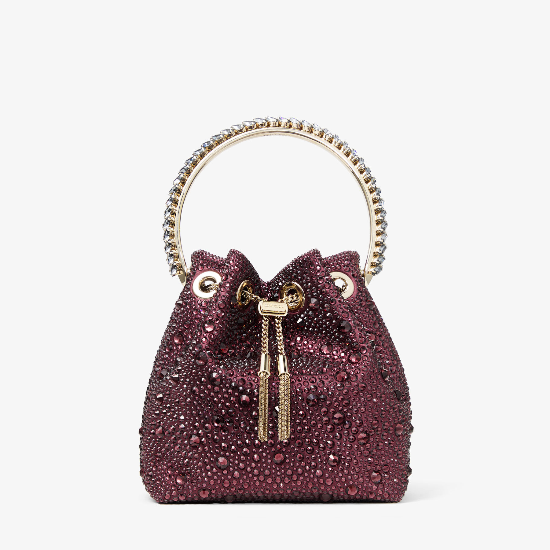Jimmy Choo Bon Bon Deep Red Top Handle Bag