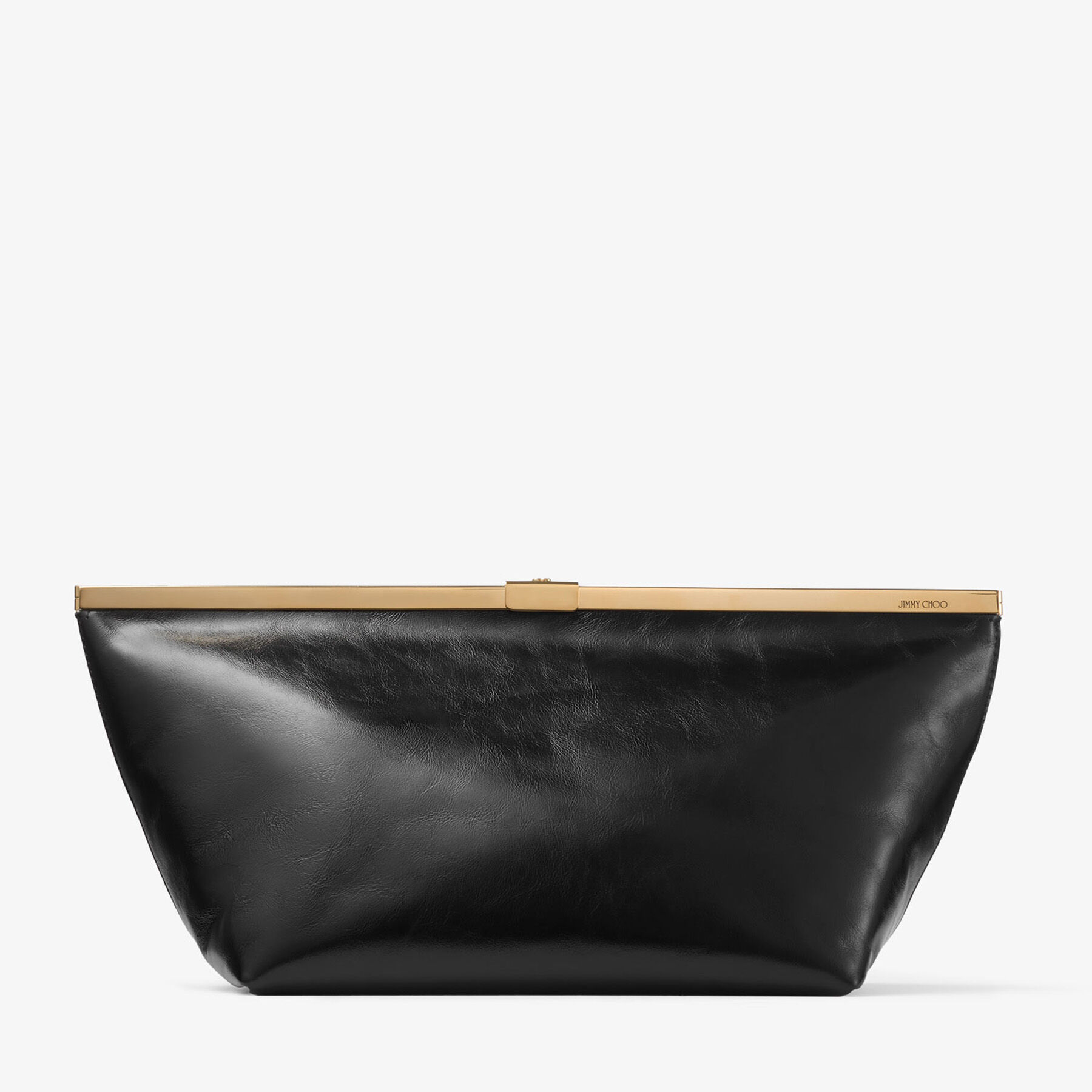 Jimmy Choo Black Calf Leather Bos Taurus Clutch Bag