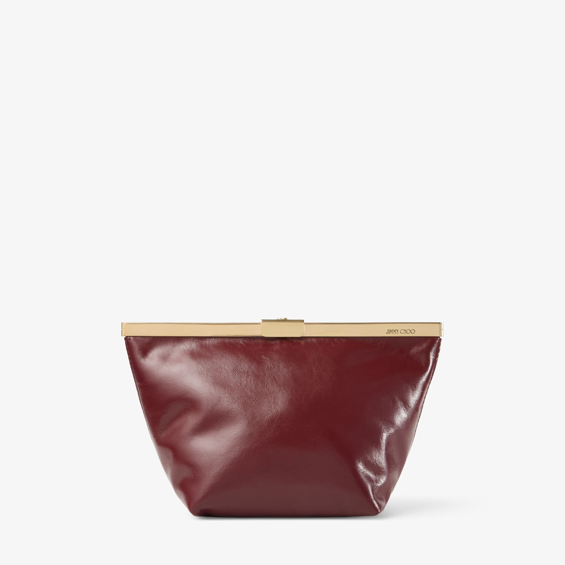 Jimmy Choo Bordeaux Calf Leather Bos Taurus Clutch Bag