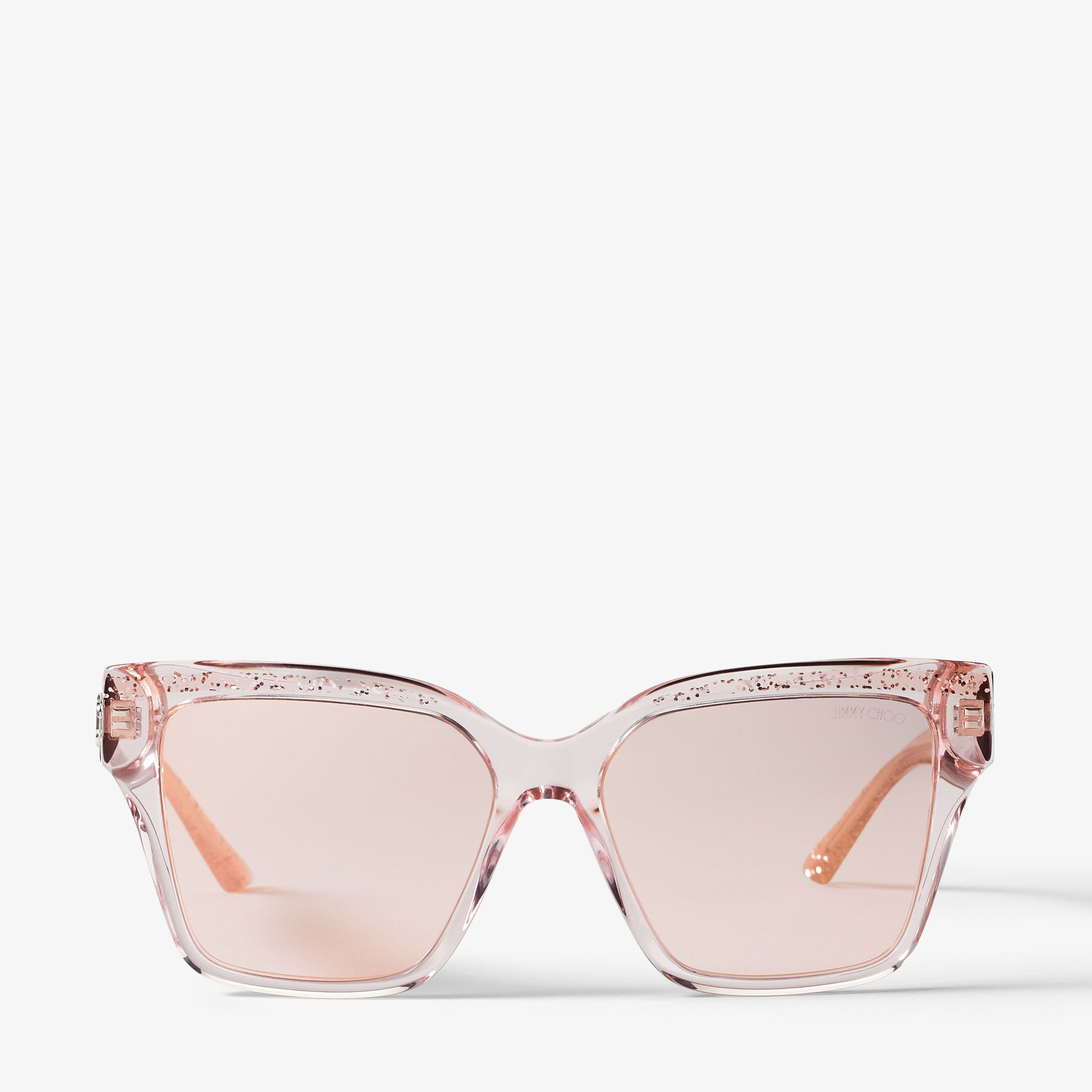 Jimmy Choo Giava Square-frame Sunglasses In Ez Pink Mirror Rose Gold