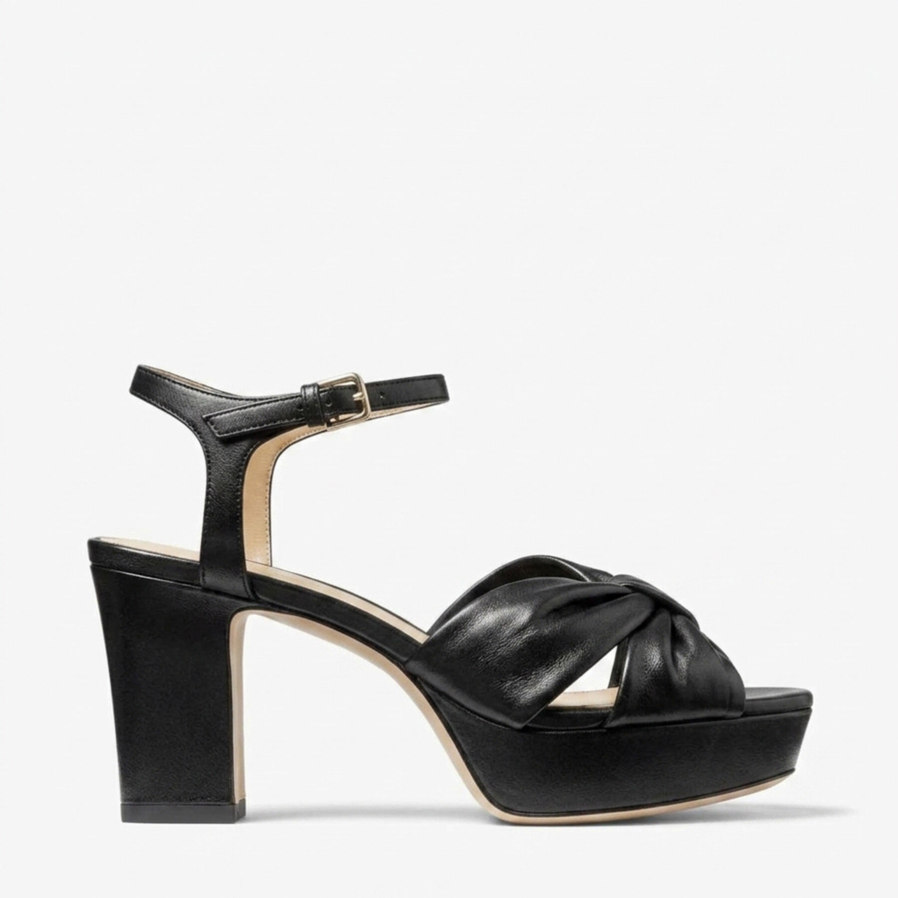 Heloise Leather Knot Platform Sandals