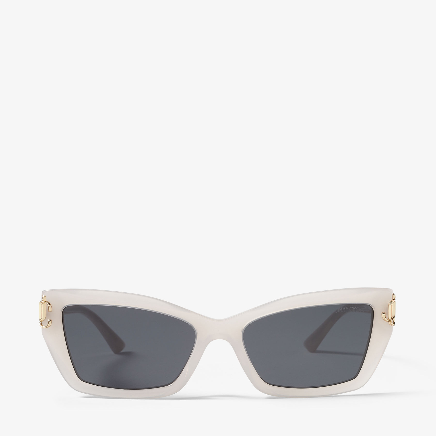 Jimmy Choo Isla Cat-eye Sunglasses In E87 Dark Grey