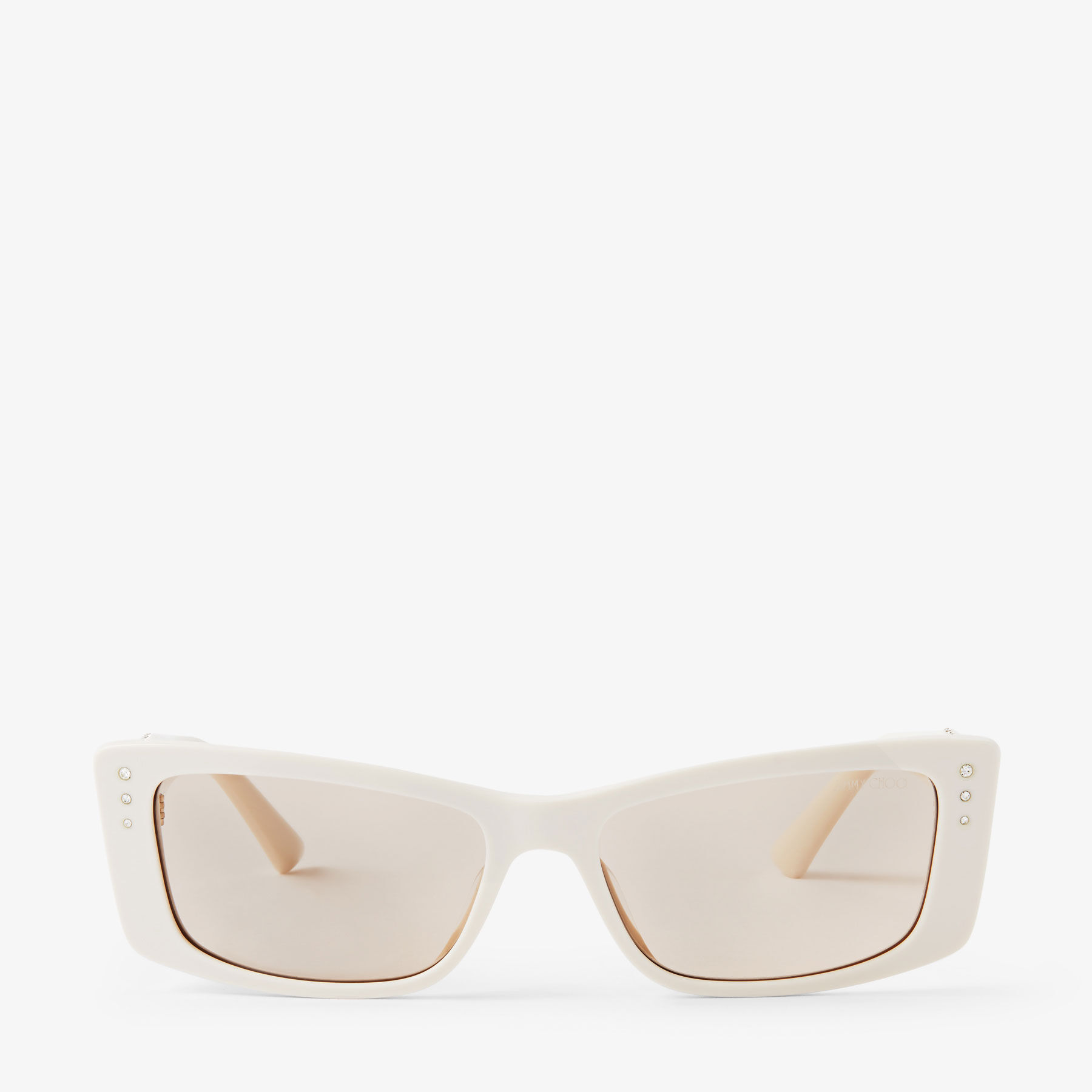 Jimmy Choo Lexy Rectangle-frame Sunglasses In E93 Light Brown