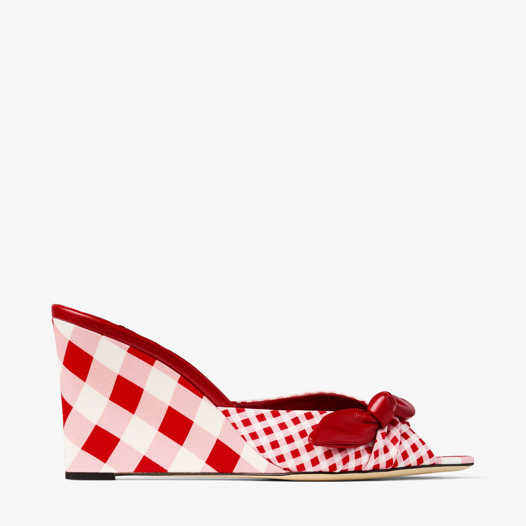 85mm Livi Mixed Gingham Wedge Mules