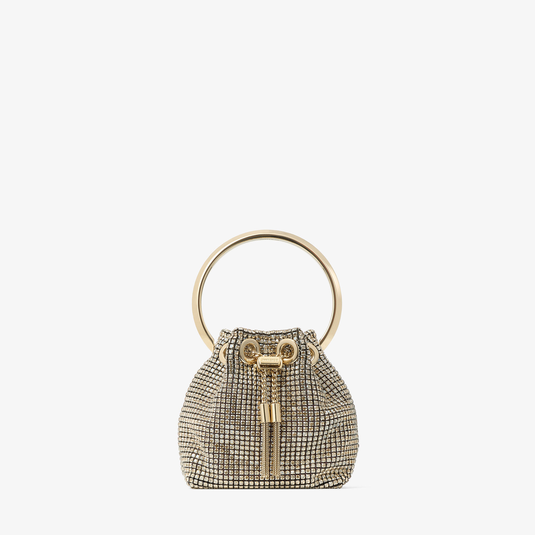 Jimmy Choo Micro Bon Bon In Champagne/light Gold