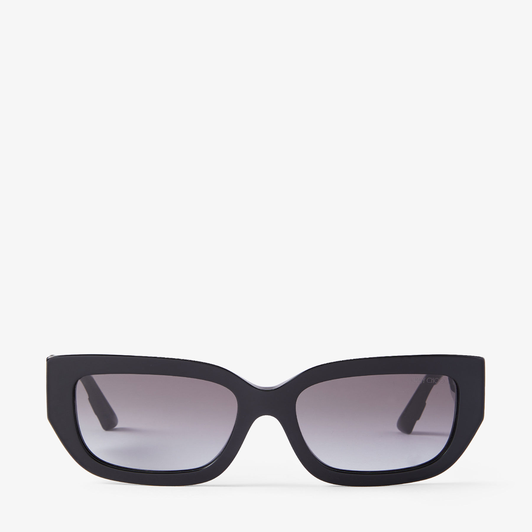 Jimmy Choo Tatum Rectangle-frame Sunglasses In E8g Grey Gradient