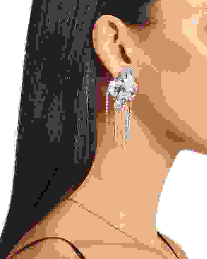 Jimmy Choo Heart Drop Earring