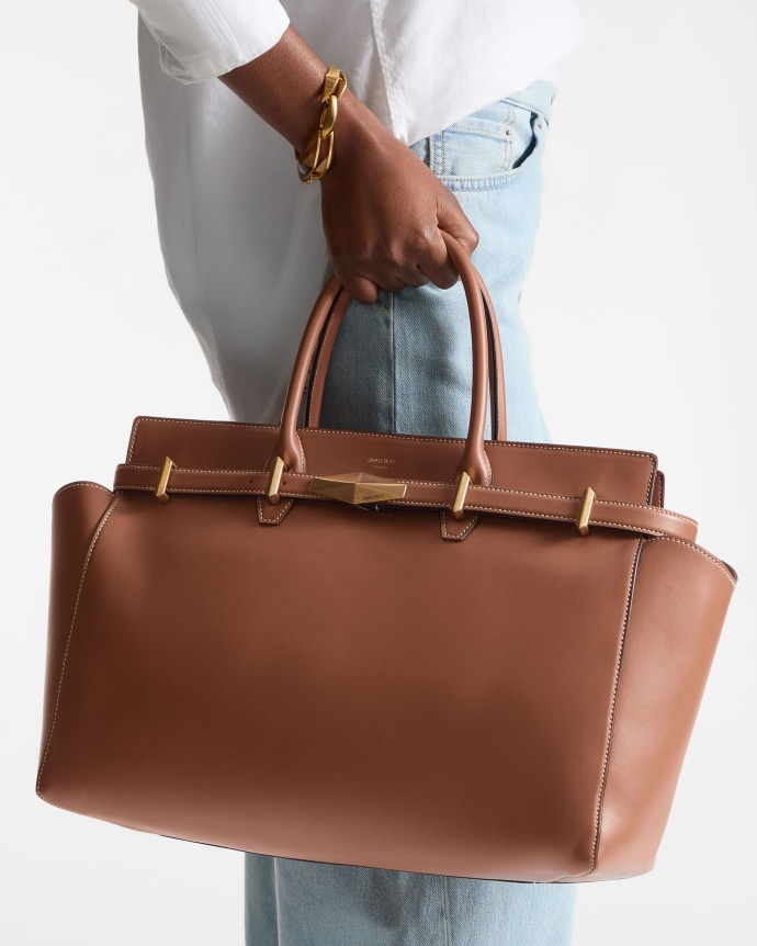 Jimmy Choo Diamond Belted Top Handle M