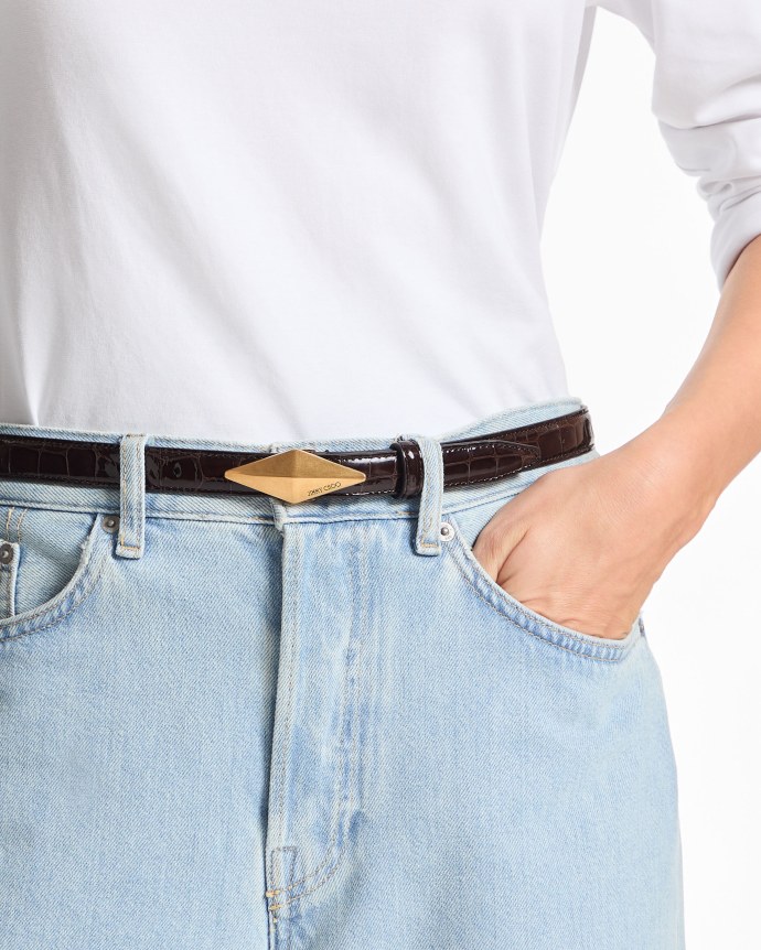 Jimmy Choo Diamond Clasp Belt