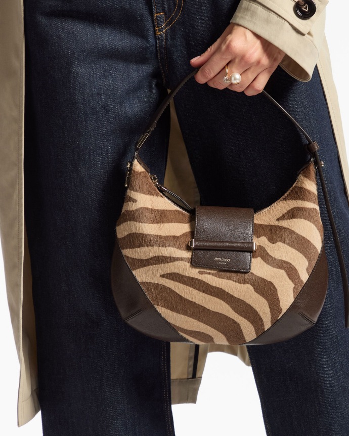 JIMMY CHOO 2 way バッグ ロケット ベージュ×ダークブラウン ジミーチュウ JIMMY CHOO ショルダーバッグ ロケット ベージュ