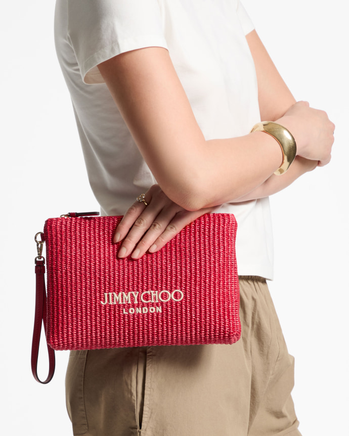 Jimmy Choo ジップ フラット ポーチ