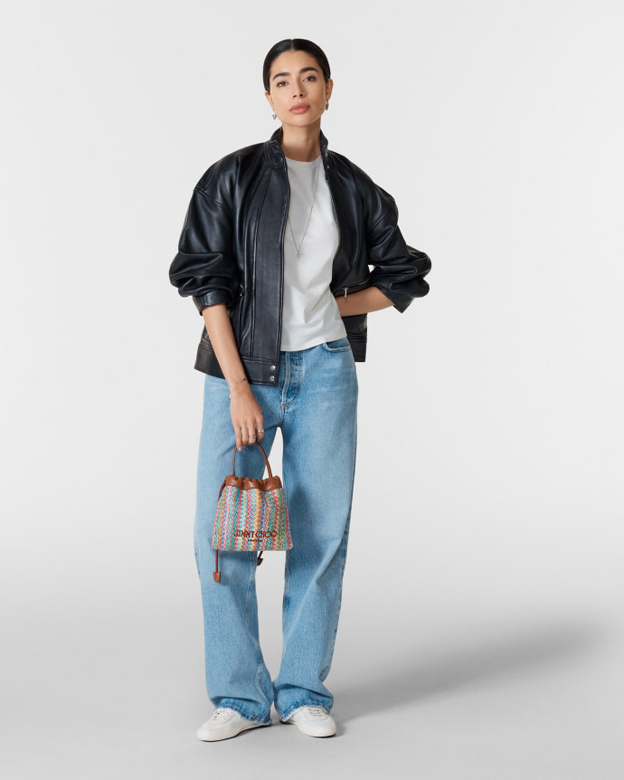 Jimmy Choo Drawstring Pouch Top Handle