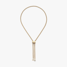 パール X JCチャーム付き ゴールドフィニッシュメタル・ネックレス | Bon Bon Necklace | ジュエリー・コレクション | ジミー  チュウ JP