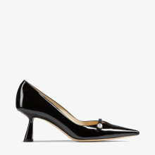 パール付き Black パテントレザー・ポインテッドトゥ パンプス |ROSALIA 65 |2021年 サマーコレクション | ジミー チュウ JP
