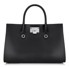 Schwarze Handtasche aus geschmeidigem Leder und Wildleder Riley Pre Fall 14 JIMMY CHOO