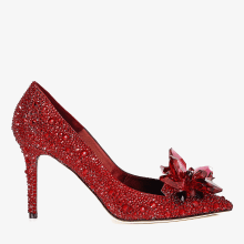 Red Crystal Covered Pointy Toe Pumps | Alia | Pre Fall 18 | JIMMY CHOO