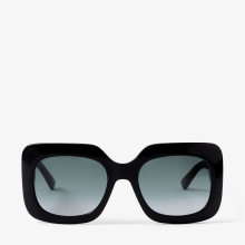 Black Square Frame Sunglasses with JC Emblem GAYA S Spring Summer 2023 JIMMY CHOO UK