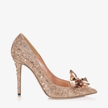 Rose Gold Crystal Covered Pointy Toe Pumps ARI Pre Fall 18 JIMMY CHOO