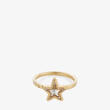 Gold-Finish Metal Star Ring with Swarovski Crystals | JC Star Ring |  Jewellery Collection | JIMMY CHOO US