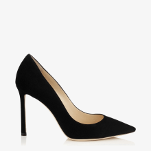 Black Suede Pointy Toe Pumps | Romy 100 | Pre Fall 16 - Jimmy Choo