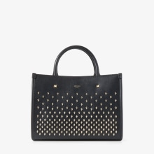 AVENUE S TOTE Black Leather Tote Bag with Studs Summer Collection JIMMY CHOO