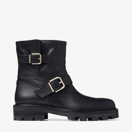 Black and gold biker boots outlet