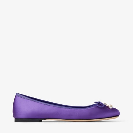 Purple leather deals flats