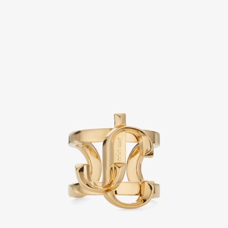 Gold-Finish Metal JC Monogram Ring | JC Monogram Ring | Jewellery