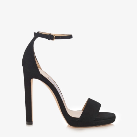 Black Suede Sandals MISTY 120 Spring Summer 2023 collection JIMMY CHOO US