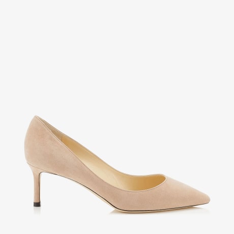 Ballet Pink Suede Pointed Pumps ROMY 60 24 7 Icons JIMMY CHOO