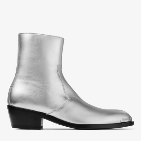 Silver boots for men best sale