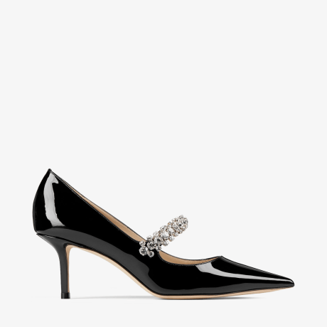 Bing Pump 65 | Black Patent Leather Pumps with crystals | JIMMY CHOO