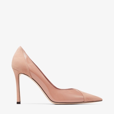 Ballet Pink Suede and Patent Pumps CASS 95 Autumn 2022