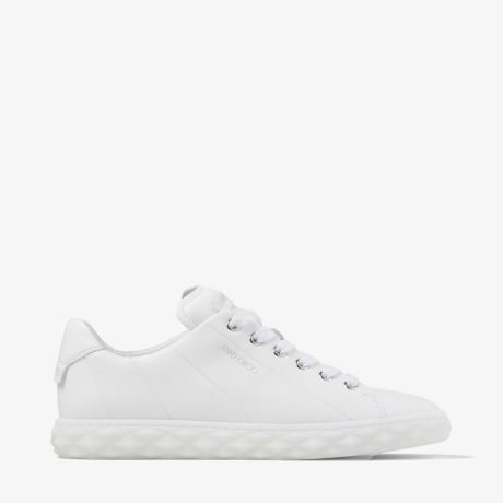 DIAMOND LIGHT MAXI/F  White Nappa Leather Low-Top Trainers with