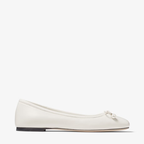 Shop Jimmy Choo Plain Leather Logo Outlet Ballet Shoes by kei224