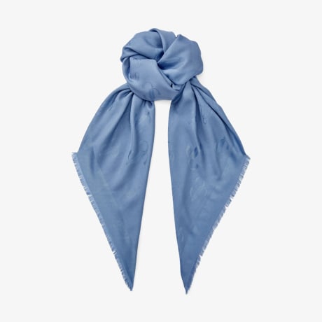 Contrasting Monogram All Over Scarves Set in Black, Blue and White