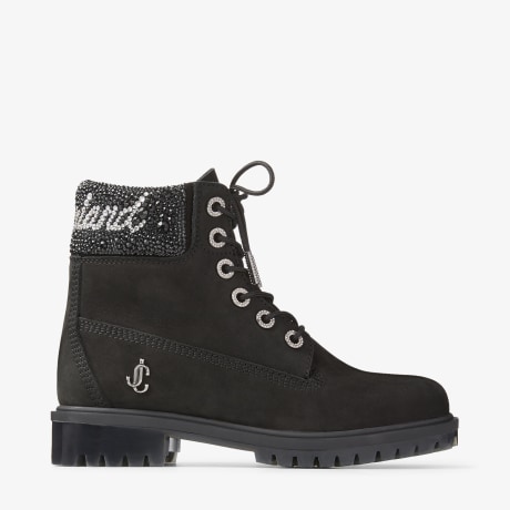 Black sparkle timberland boots deals