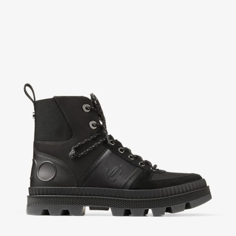 NORMANDY/F | Black Nylon and Leather Boots | Autumn Collection