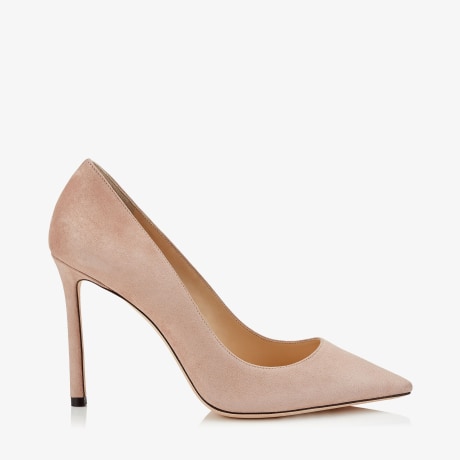 Ballet Pink Suede Pointy Toe Pumps | Romy 100 | Pre Fall 17 